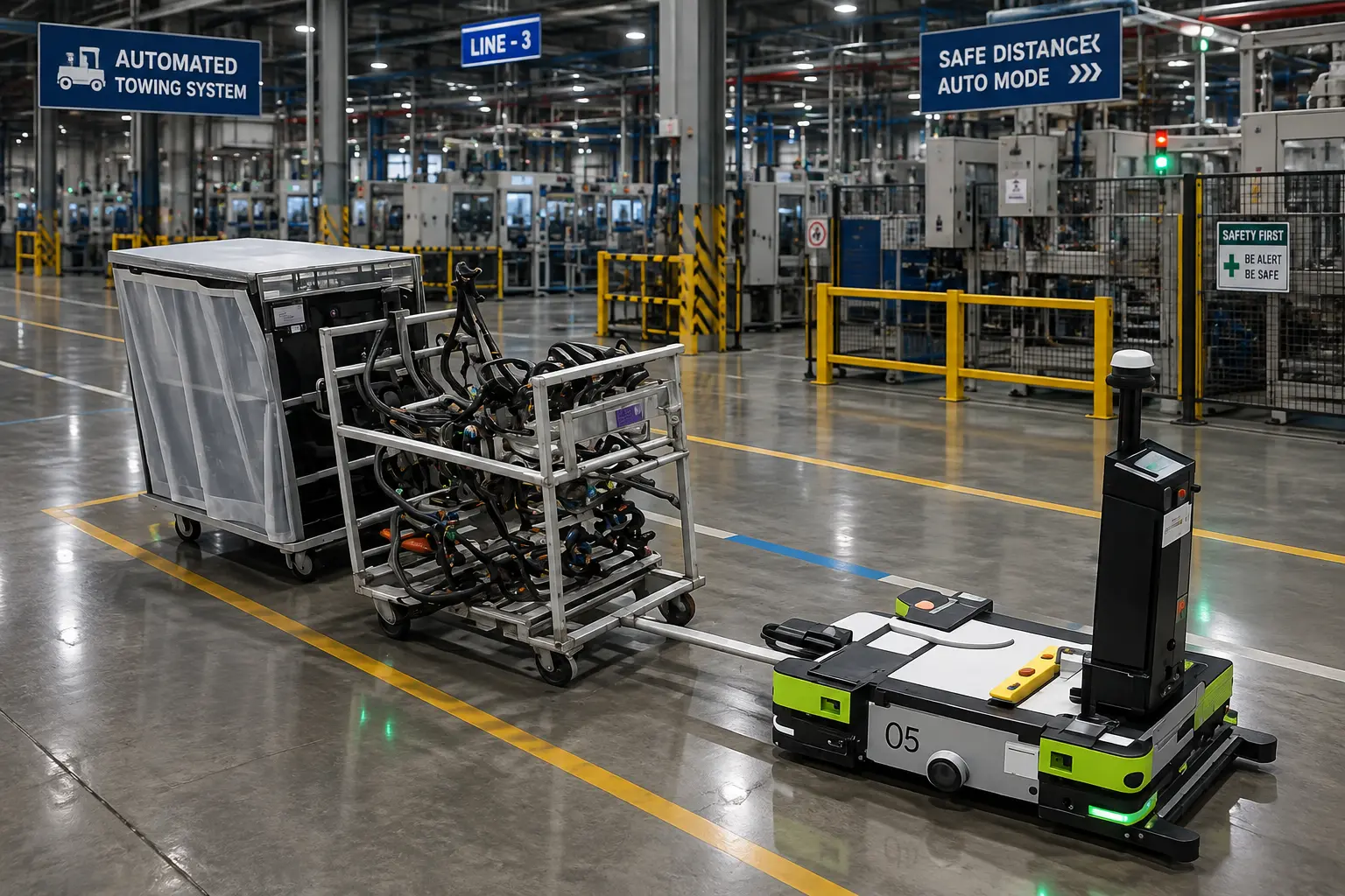 Novus CARRY AMR for tugging and towing