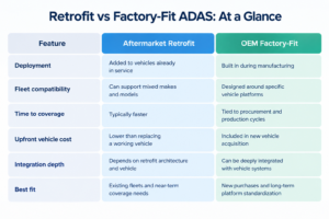 Retrofit vs Factory-Fit ADAS Comparison